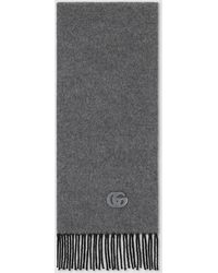 Gucci - Cashmere Scarf With Patch - Lyst