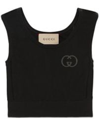 Gucci - Jersey Cropped Top - Lyst