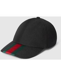 Gucci - Canvas Baseball Hat With Web - Lyst