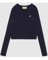 Gucci - Wool Cashmere Jumper With Embroidery - Lyst