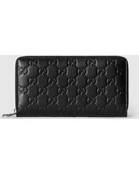 Gucci - Gg Emblem Zip Around Wallet - Lyst