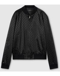 Gucci - Gg Cotton Satin Zip Jacket With Piping - Lyst