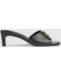Gucci - Slide Sandal With Double G - Lyst