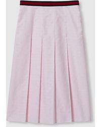 Gucci - Ggスプリーム コットン オックスフォード スカート, ピンク, ウェア - Lyst