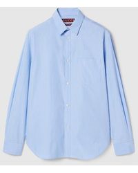 Gucci - Cotton Poplin Shirt With Logo - Lyst