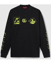 Gucci - Sudadera De Punto De Algodón Con Estampado, Talla - Lyst
