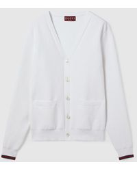 Gucci - Cotton Piquet Knit Cardigan - Lyst