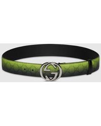 Gucci - Ceinture Chroma Avec Détail Gg Enlacés, Taille 100 - Lyst