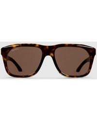 Gucci - Lunettes De Soleil Carrées - Lyst