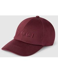 Gucci - Baseballkappe Aus Baumwolle Mit Stickerei, Grösse - Lyst