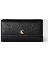 Gucci - ダブルG バイカラー コンチネンタルウォレット, ブラック, レザー - Lyst