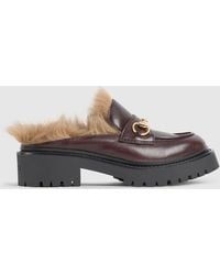 Gucci - Mule With Horsebit And Lug Sole, Leather - Lyst