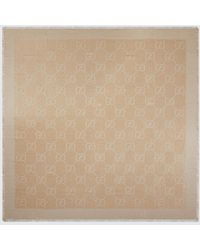 Gucci - Gg Lamé Jacquard Shawl, Wool - Lyst