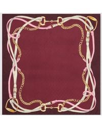 Gucci - Printed Gg Silk Jacquard Carré - Lyst