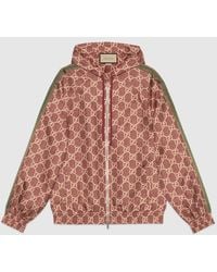 Gucci - GG Supreme Print Silk Jacket - Lyst