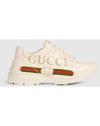 Gucci - Rhyton Logo Leather Sneaker - Lyst