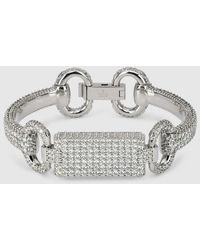 Gucci - Horsebit Crystal Bracelet, Size S, Palladium-Toned Metal - Lyst