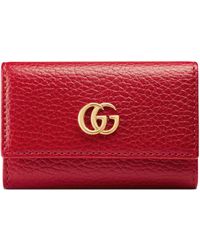 Gucci Schlüsseletui aus Leder - Rot