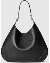 Gucci - Grainy Leather Half-Moon Shoulder Bag - Lyst