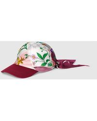 Gucci - Printed Silk Baseball Cap - Lyst