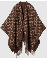 Gucci - Gg Wool Jacquard Cape - Lyst