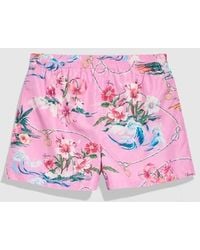Gucci - Printed Polyester Poplin Swim Shorts - Lyst