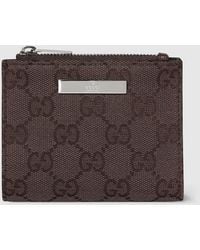 Gucci - Small Wallet With Plaque - Lyst