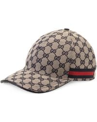 Gucci Original GG Canvas Baseball Hat With Web - Blue