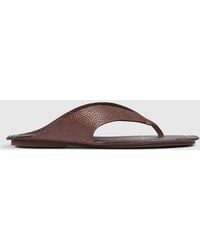 Gucci - Thong Sandal With Interlocking G, Leather - Lyst