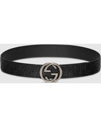 Gucci - Reversible Belt With Interlocking G Buckle, Size 100 - Lyst