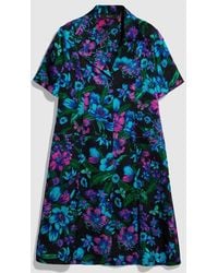 Gucci - Printed Silk Jacquard Chemisier Dress - Lyst