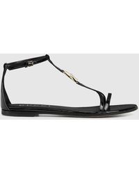 Gucci - Sandalia De Dedo Con Bambú Para Mujer, Talla - Lyst