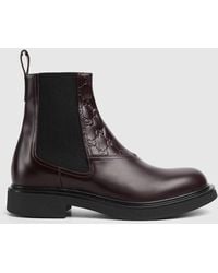 Gucci - Ankle Boot With Gg Detail, Leather - Lyst