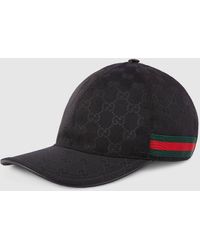 Gucci Baseball-Cap mit Webstreifen - Schwarz
