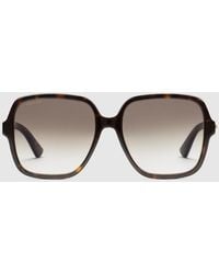 Gucci - Rectangular Frame Sunglasses - Lyst