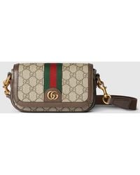 Gucci - 〔オフィディア〕スーパーミニ ショルダーバッグ, ベージュ, GGキャンバス - Lyst