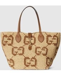 Gucci - Woven Medium Tote Bag - Lyst
