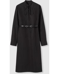Gucci - Cotton Poplin Dress With Horsebit Belt, Ready-To-Wear - Lyst