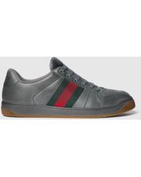 Gucci - Wornout-Effect Screener Sneaker, Leather - Lyst