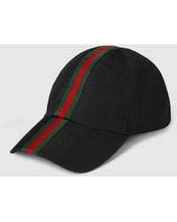 Gucci - Cotton Baseball Hat With Web - Lyst