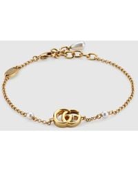 Gucci - GG Marmont Chain Bracelet With Charm - Lyst
