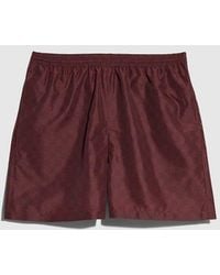 Gucci - Printed Polyester Poplin Swim Shorts - Lyst