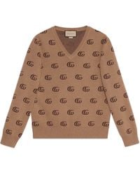 Gilet en jacquard de laine gg Laines Gucci pour homme en coloris 