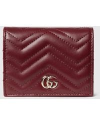Gucci - GG Marmont Leather Card Case - Lyst