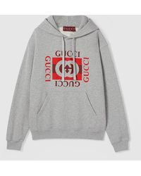 Gucci - コットンジャージー プリント スウェットシャツ, グレー, ウェア - Lyst