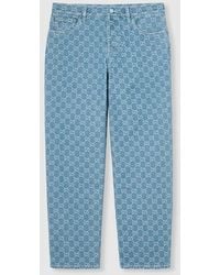 Gucci - Ggデニムジャカード パンツ, ブルー, ウェア - Lyst