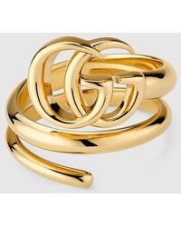 Gucci - Gg Marmont Double Row Ring - Lyst