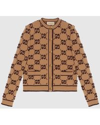 Gucci - GG Wool Bouclé Jacquard Cardigan - Lyst