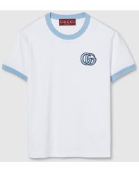 Gucci - Cotton Jersey T-Shirt With Embroidery, Ready-To-Wear - Lyst
