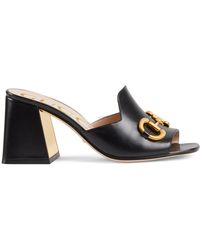 Gucci - Slide Sandal With Horsebit - Lyst